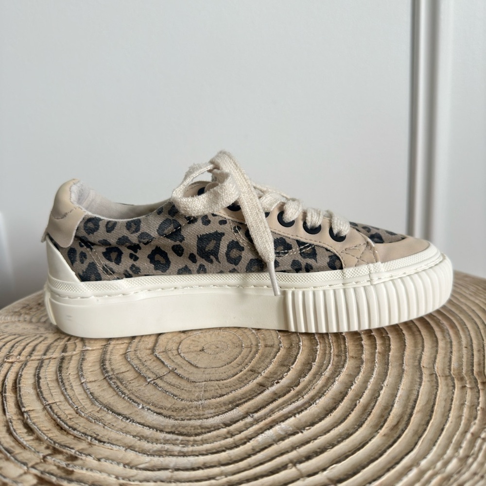 Zara Girl's Animal Print Beige Sneaker Size 2 US/EU 33 - Picture 8 of 14